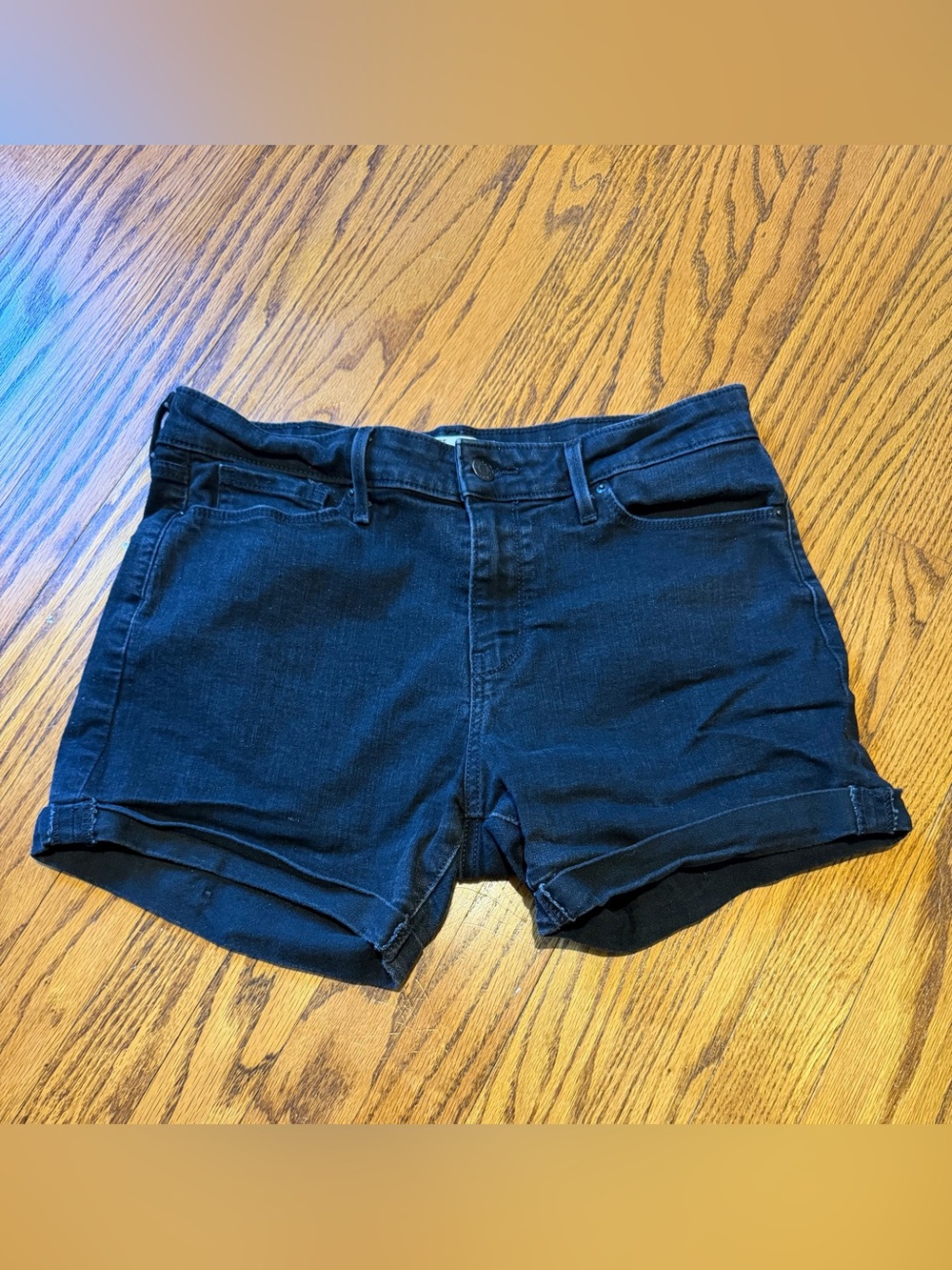 Levi Strauss - Classic Women's Black Denim Shorts - Size 8